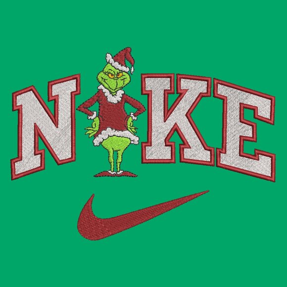 Nike Grinch Christmas Embroidered ADULT Unisex Crewneck Sweatshirt - Picture 4 of 7